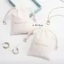 Eco Cotton Linen Drawstring Bag Custom Cosmetic Gift Dust Bag Reusable Personalized Jewelry Packaging Bag