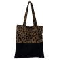 Custom Logo New Leopard Pattern Canvas Bag for Women's Shoulder Large Capacity Tote Bag Student Handbag