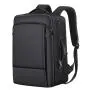 Waterproof 1680 Nylon Leather Backshoulder Computer Bag Expandable Reflective Strip Laptop Backpack with Custom LOGO
