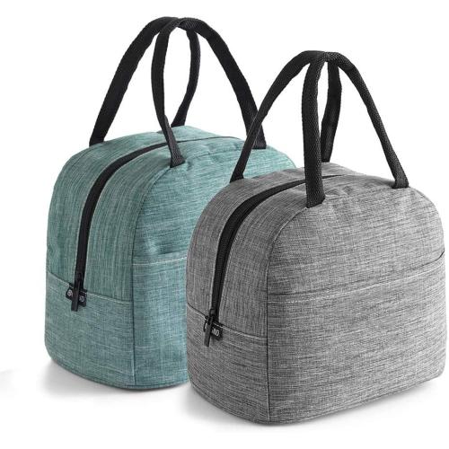 Gelory Simple Style Durable Insulated Leakproof Thermal Tote Lunch Bag For School Office Outside Picnic Polyester Lunch Bags