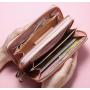 HR729 Women New Fashion Design Leather Wallets Long Double-layer Zipper Coin Stylish Contrast Color Mobile Phone Bag Card Holder