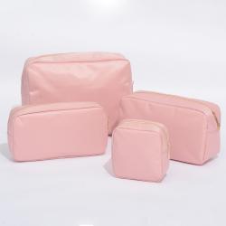 Personalized DIY Mini Capacity Nylon Cosmetic Carrying Storage Bag Metal Zip Cosmetic Wash Nylon Travel Toiletry Bag