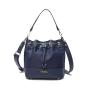 2024 Custom Logo Nylon PU Leather Shoulder Bag For Women Drawstring Bucket Purse
