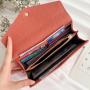 Custom Logo Trendy Fashion Long Envelope Ladies Wallet Pu Leather Purse Factory Wholesale Minimalist Wallet Women