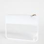Stock Chenille Patches Clear Waterproof PVC Zipper Toiletry Carry Pouch Portable Makeup Organizer Bag Cosmetic Bag transparent