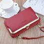 2023 new design women pu leather wallet wholesale fashion zipper purse mobile phone bags & cases