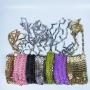 Ladies Mini Evening Bags For Women Luxury Designer Handbags Purses 2024 New Woven From Metal Sheets Hollow Metallic Shoulder