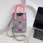 KBW634 Lovely Decorative Cell Phone Bag Student Knitting Hand Carry Storage Coin Purse Fashion Handheld Crossbody Small Bag