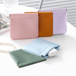 Pocket Cosmetic Bags PU Leather Makeup Bag Portable Waterproof Small Cosmetic Pouch Jewelry Protective Bags