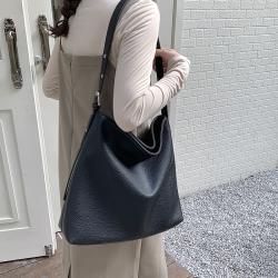 2024 Autumn Large Capacity Tote Bag Retro Soft Leather Messenger Bag High Quality PU Leather Shopping Bag