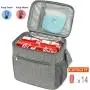 Leakproof Tote Thermal Meal Prep Lunch Pail Insulated Lunch Bag with Adjustable Shoulder Strap for Picnic/School/Travel/Office