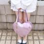 Custom ita bag heart shape ita backpack with printing convertible crossbody shoulder bag