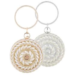 Wholesale bridal wedding party evening bags women clutch purse round spherical pearl bag for woman clutches