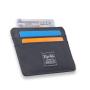 Fashion front pocket RFID Blocking Canvas credit card wallet custom logo card holder