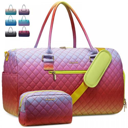 Factory Direct Sale Gradient Color Gym Bags Dry Wet Separated Gym Bags Women Fashion Sport Training Handbag Yoga Duffel Bag