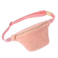 Factory Wholesale 2 SizeTeddy Waist Pack Crossbody Cute Soft Sherpa Everywhere Belt Bag Winter Teddy Waist Bag Fanny Packs