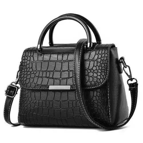 ZR284 Women's Bag 2023 New Fashion One Shoulder Oblique Straddle Bag High Capacity PU Stone Pattern Handbag