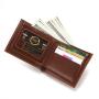 ZHF024 Short Men's Purse PU Leather Two-fold Card Bag Multi-functional Wallet Zero Wallet Creative Card Bag Wholesale