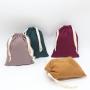 Customized Colorful Cotton Flannel Dust Pouch For Baby Clothes Drawstring Flannel Shoe Cosmetic Gift Packaging Bag