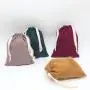 Customized Colorful Cotton Flannel Dust Pouch For Baby Clothes Drawstring Flannel Shoe Cosmetic Gift Packaging Bag