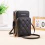 Fashion Mobile Phone Bag Small Mini Single Shoulder Crossbody Bag 2024 New Touch screen Zipper Wallet Mobile Phone Messenger Bag