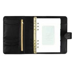 Eco friendly PU leather ring binder planner leather agenda high quality leather ring planner