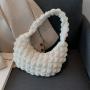 2024 Popular Fashion Simple Temperament Pleated Armpit Bag Women's Shoulder Bag Female Handbag Tote Bag