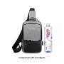 2022 New Fashion Custom Simple Mobile Travel Waterproof Polyester Foldable Usb Men Boy Messenger Sling Chest Bag