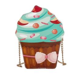 Summer Candy Cartoon Girls Small Chain Purse Handbags Ice Cream PU Leather Ladies Crossbody Bag