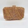 Luxury Crystal Gown Bags Lady 2 leaves Evening HandBags dress Clutch Purse Party Dinner Bag for Women  sac tendance 2024