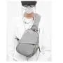 ZF091 New Chest Bag Men Fashion Casual Shoulder Messenger Bag Waterproof Oxford Backpack USB Interface