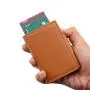 2023 customized metal card holder leather card case smart rfid aluminum card holder wallet