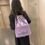 ZX005 Waterproof Fitness Training Travel Bag Oxford Embroidery Flower Casual Backpack Dry Wet Separation Sport Drawstring Bag