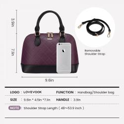 Lovevook New Style Women's Designer Handbags Leather Purse for Work Office Stylish Handbags Waterproof Ladies Handbag Tote Bags