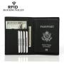Men's Genuine Leather Passport Wallets Anti-Theft RFID Short Wallet Black Credit Card Holder Money Clip Wholesale Wallet for Man