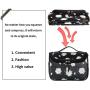 Gelory Travel Pu Leather Custom Waterproof Large Makeup Storage Organizer Toiletry Bag Cosmetic Bags With Zipper