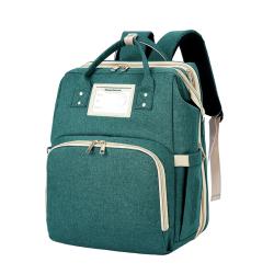 Outdoor Travel Diaper Bags USB Charger Dad Mummy Baby Bag Backpack with Bassinet