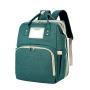 Outdoor Travel Diaper Bags USB Charger Dad Mummy Baby Bag Backpack with Bassinet