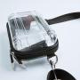 KBW720 Transparent Material Makeup Bag Fashionable Square Crossbody Shoulder Bag Mini Minimalist Portable Storage Bag