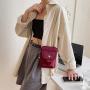 2024 New Style Girls' Fashion Solid Color Slant Crossbody Bag Mini Mobile Phone Bag Nylon Shoulder Small Bags