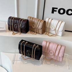 2024 new popular small square bag female simple personality chain single shoulder bag woman crossbody bag fashion leisure