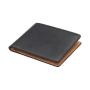 Brand customized high quality vegetable tanned leather bifold wallet purse for men with coin pouch