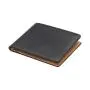 Brand customized high quality vegetable tanned leather bifold wallet purse for men with coin pouch