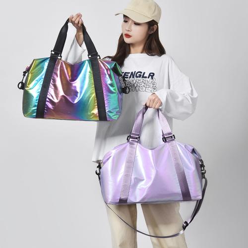 Fashion Shiny Laser Holographic Large Capacity Travel Overnight Bag Storage Dry Wet Separation Fitness Gym Bag