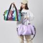 Fashion Shiny Laser Holographic Large Capacity Travel Overnight Bag Storage Dry Wet Separation Fitness Gym Bag