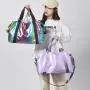 Fashion Shiny Laser Holographic Large Capacity Travel Overnight Bag Storage Dry Wet Separation Fitness Gym Bag