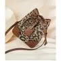 Fashion Winter Messenger Bag Leopard Print Canvas Drawstring Bag Ladies Bucket Tote Handbag Women Office Shoulder Bag Crossbody
