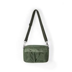 New Korean Style Black Shoulder Bag Adjustable Ribbon Nylon Messenger Bag Female Casual Waterproof Gym Bag