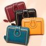 Simple Short Women'S Wallet Versatile Large Capacity Multi-Card Slot Zipper Coin Card Holder