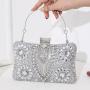 New diamond evening bag banquet dress handbag crossbody small square bag female small clutch bag